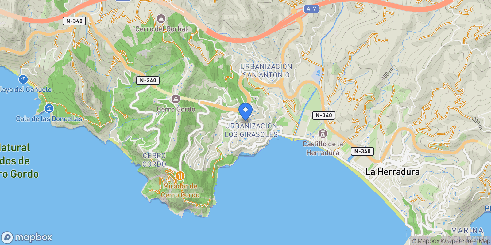 Map showing La Herradura, La Herradura, Granada, La Herradura, La Herradura, Almunecar, Spain.