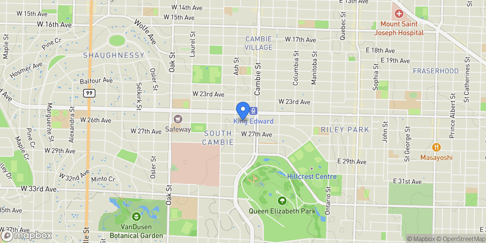 Map showing 553 W 26th Avenue, Vancouver, BC, V5Z2E4, CANADA, Vancouver, British Columbia, Canada.