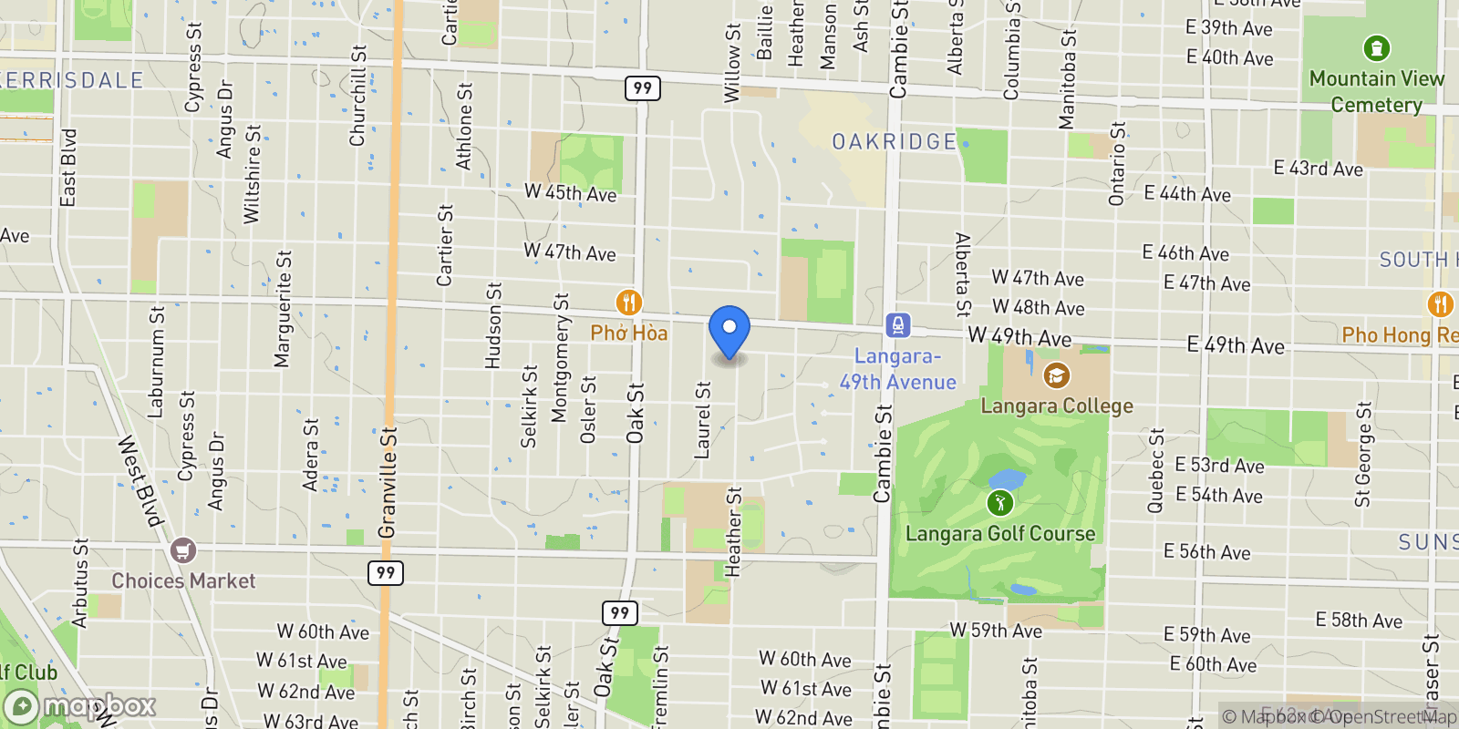 Map showing 6649 Heather Street # 1, Vancouver, BC, V6P3P3, CANADA, Vancouver, British Columbia, Canada.