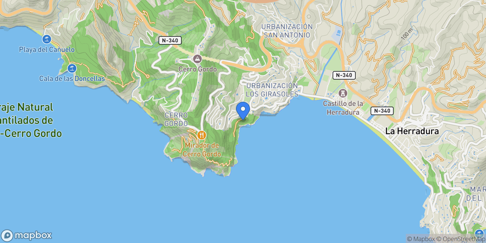 Map showing La Herradura, La Herradura, Granada, La Herradura, La Herradura, Almunecar, Spain.