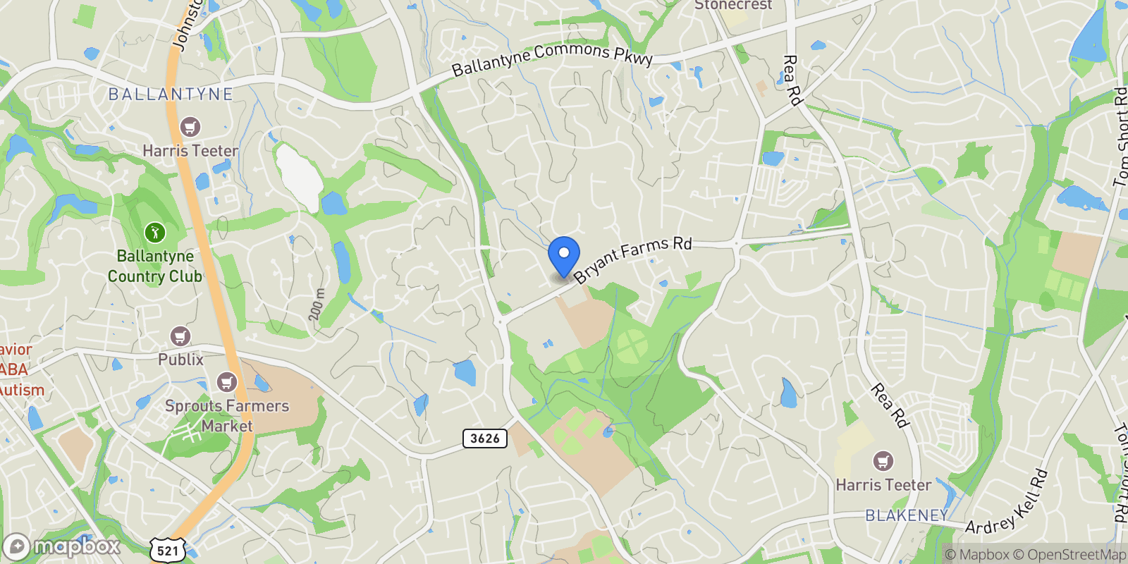 Map showing 7203 Bellera Court, Charlotte, NC 28277, Charlotte, North Carolina, United States.