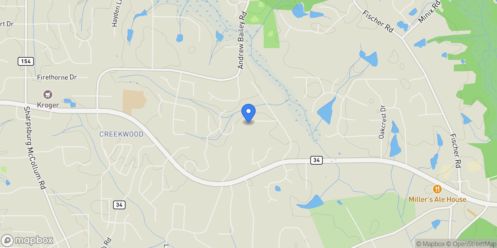 Map showing 160 Old Field Road, Sharpsburg, Georgia, United States.