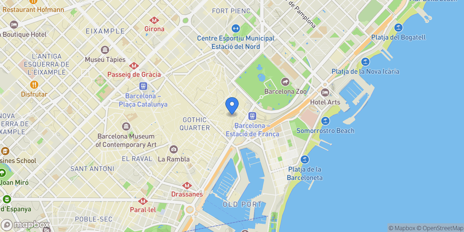 Map showing El Born, Ciutat Vella, 08003 Barcelona, Spain, Ciutat Vella, Barcelona, Spain.