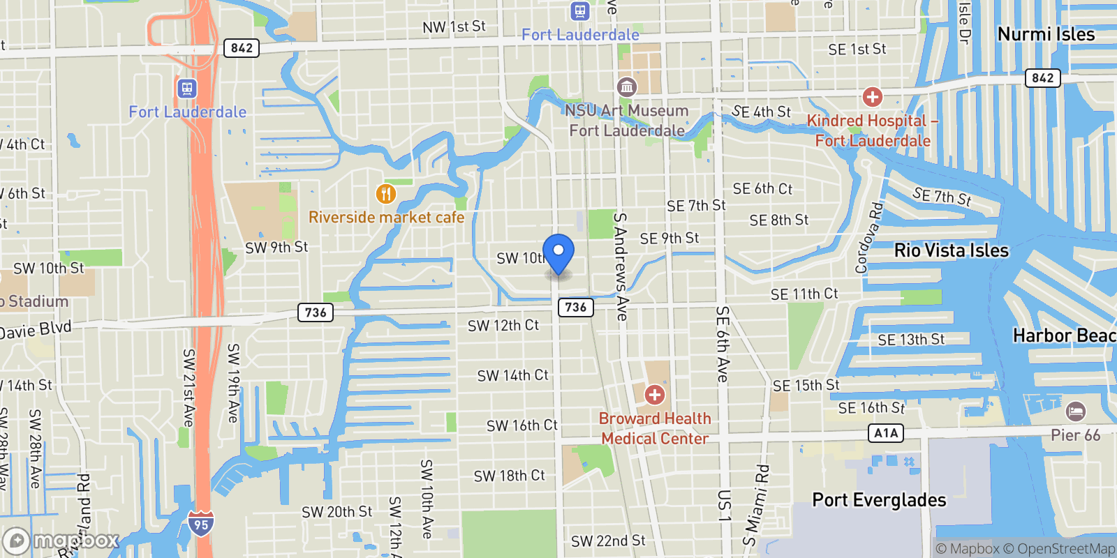 Map showing 320 SW 11 320, Fort Lauderdale, Florida, United States.