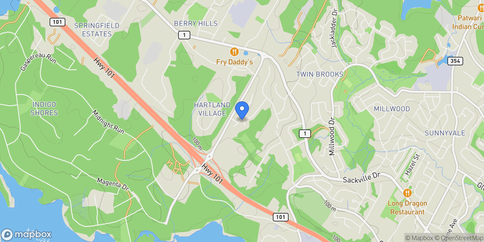 Map showing 5 Barnsley Court, Middle Sackville, Nova Scotia, Canada.