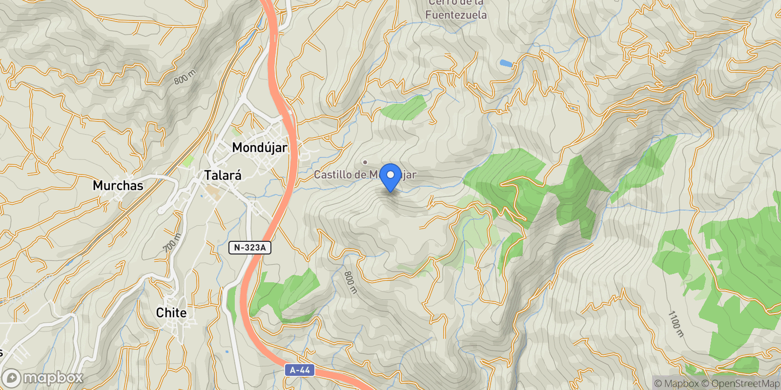 Map showing Lecrín, Lecrín, Granada, Lecrín, Lecrin, Andalusia, Spain.