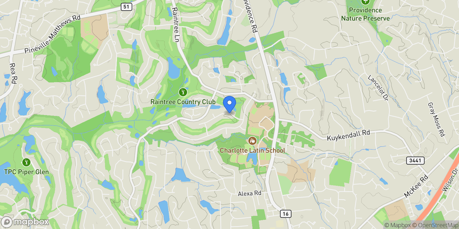 Map showing 9218 Deerpark Lane, Charlotte, NC 28277, Charlotte, North Carolina, United States.