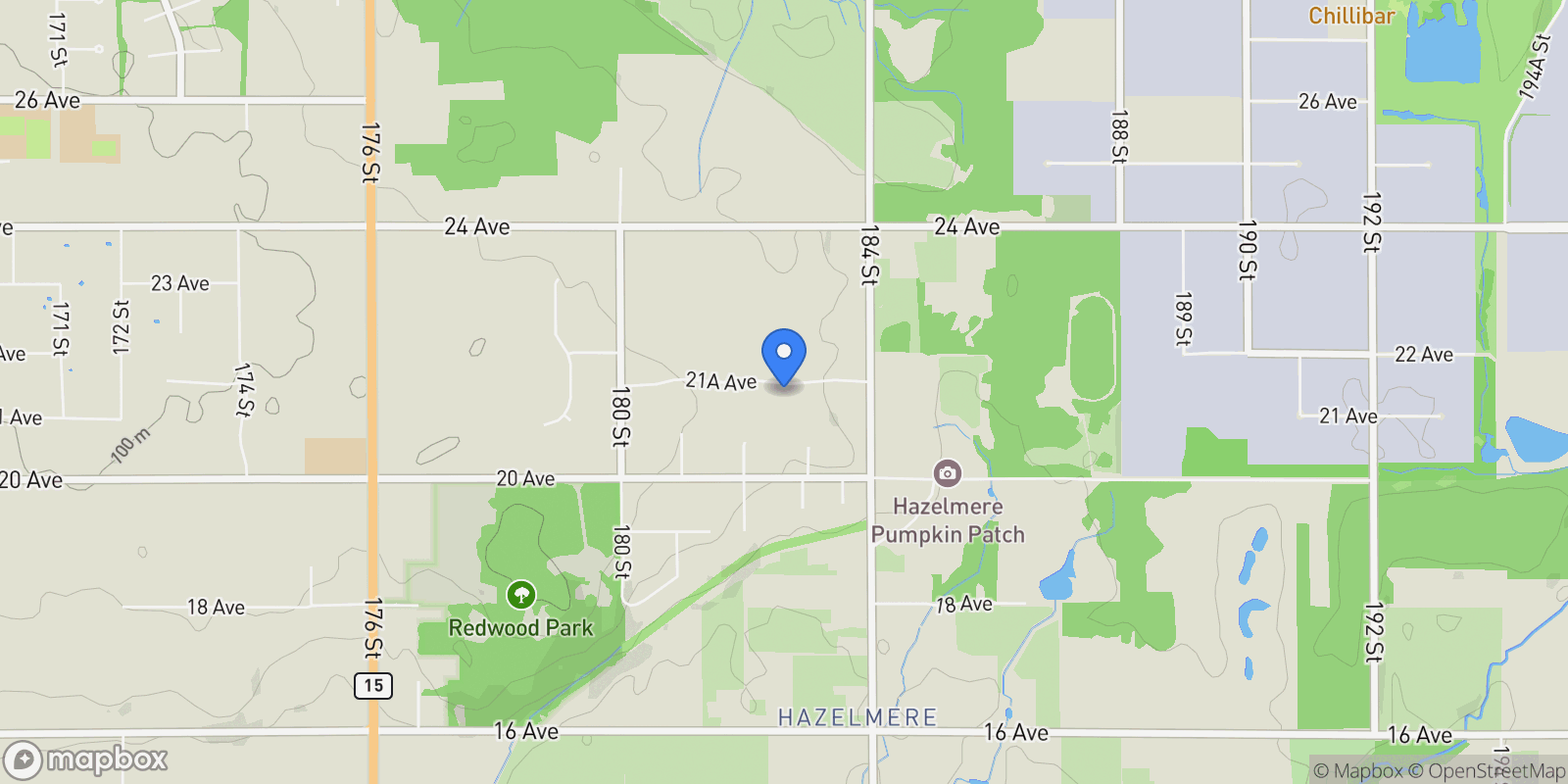 Map showing 18256 21a Avenue, Surrey, BC, V3Z9W2, CANADA, Surrey, British Columbia, Canada.