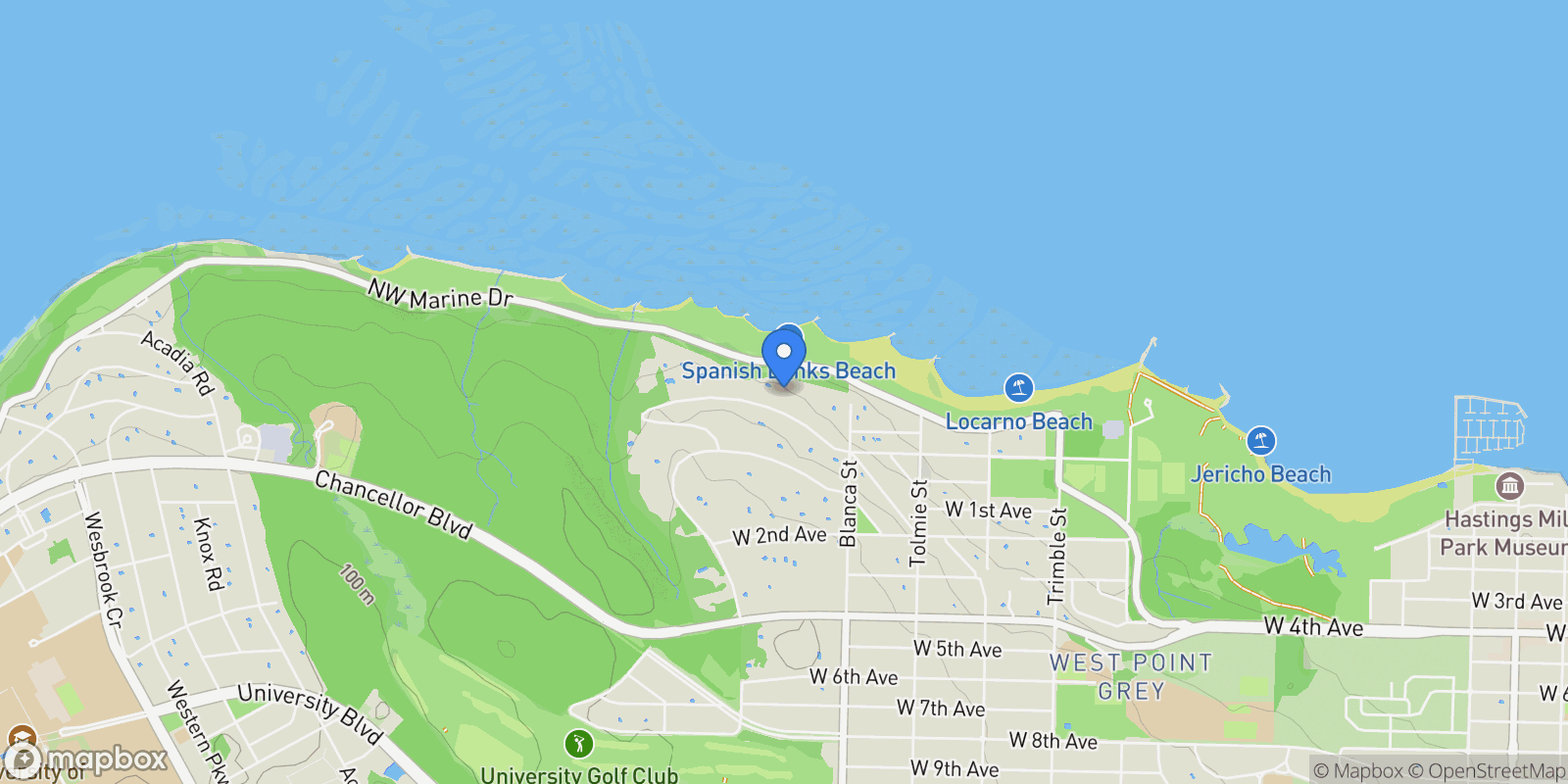 Map showing 4769 Belmont Avenue, Vancouver, BC, V6T1A8, CANADA, Vancouver, British Columbia, Canada.