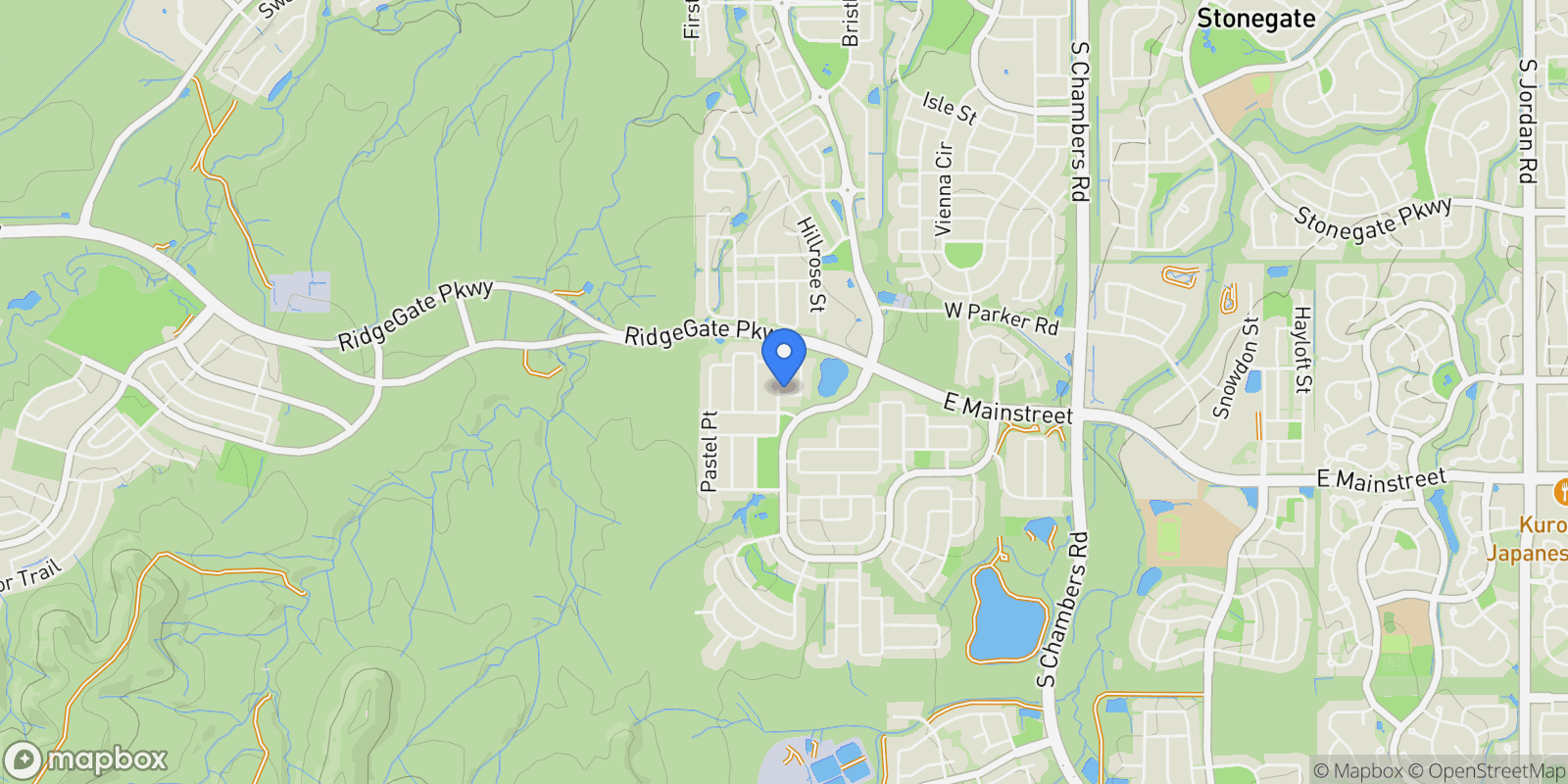 Map showing 14068 Touchstone Street , Parker, CO 80134, Parker, Colorado, United States.