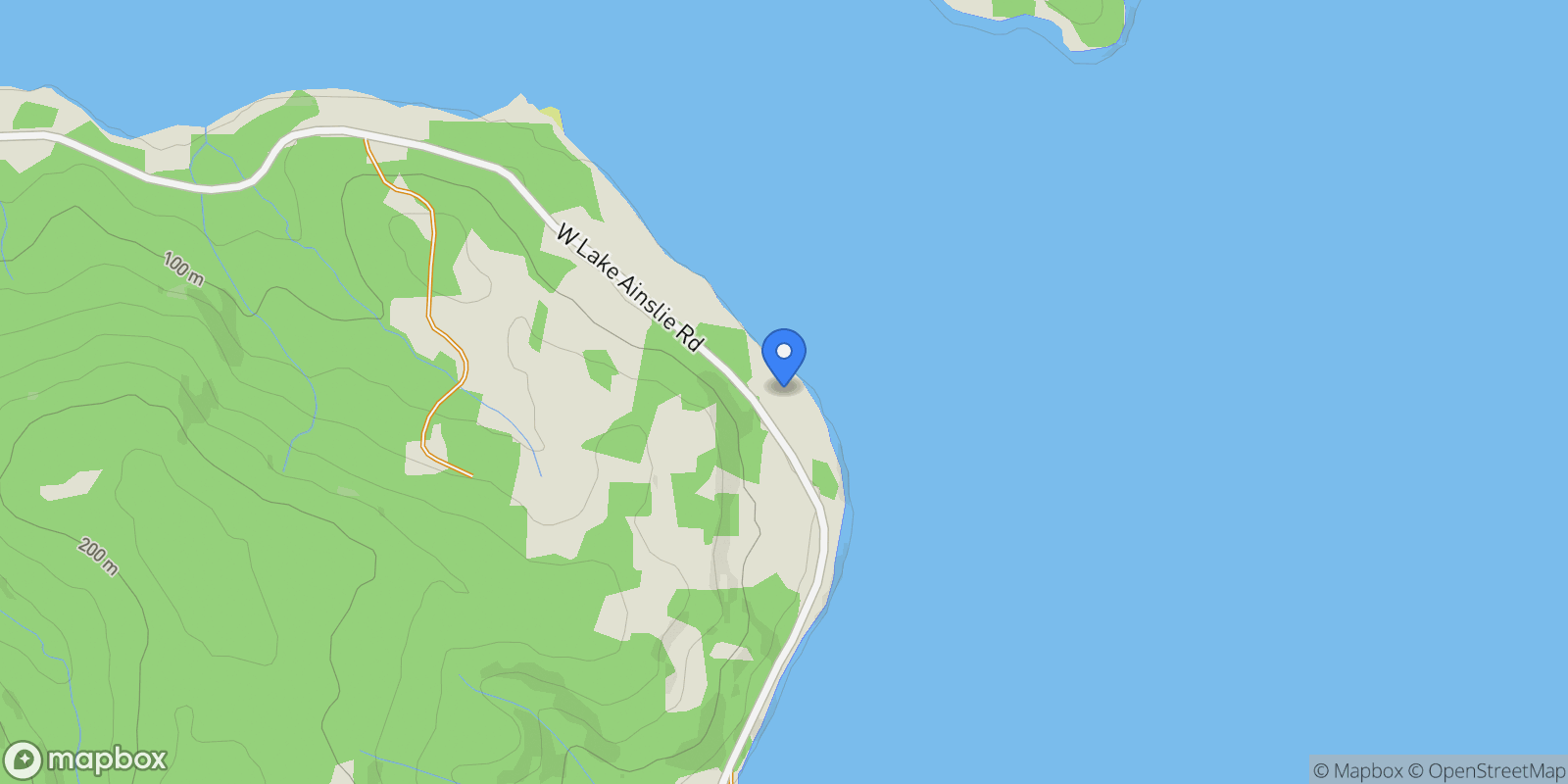 Map showing 1543 West Lake Ainslie, Scotsville, Nova Scotia, Canada.