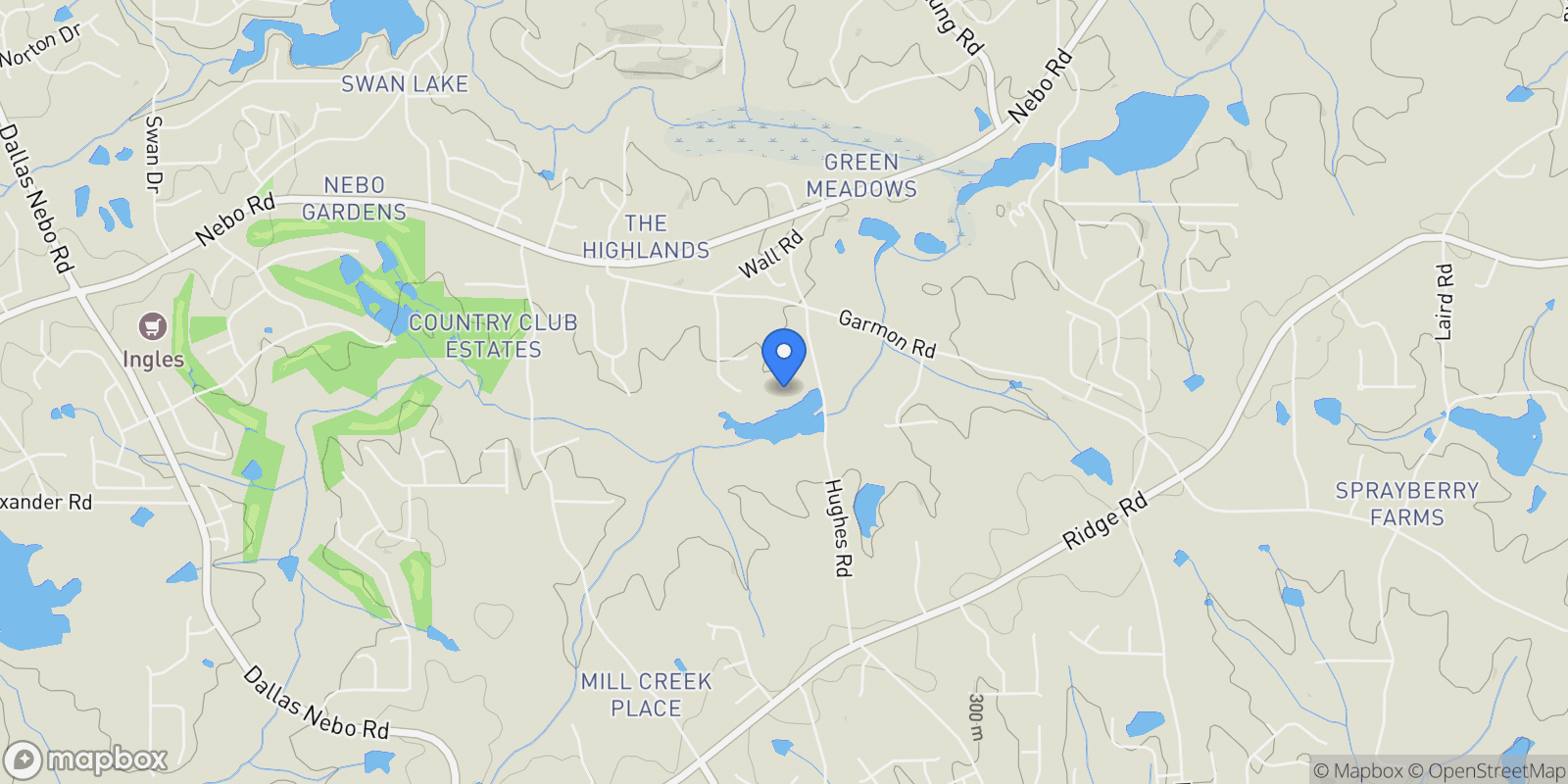 Map showing 496 Hughes Road, Hiram, Georgia, United States.