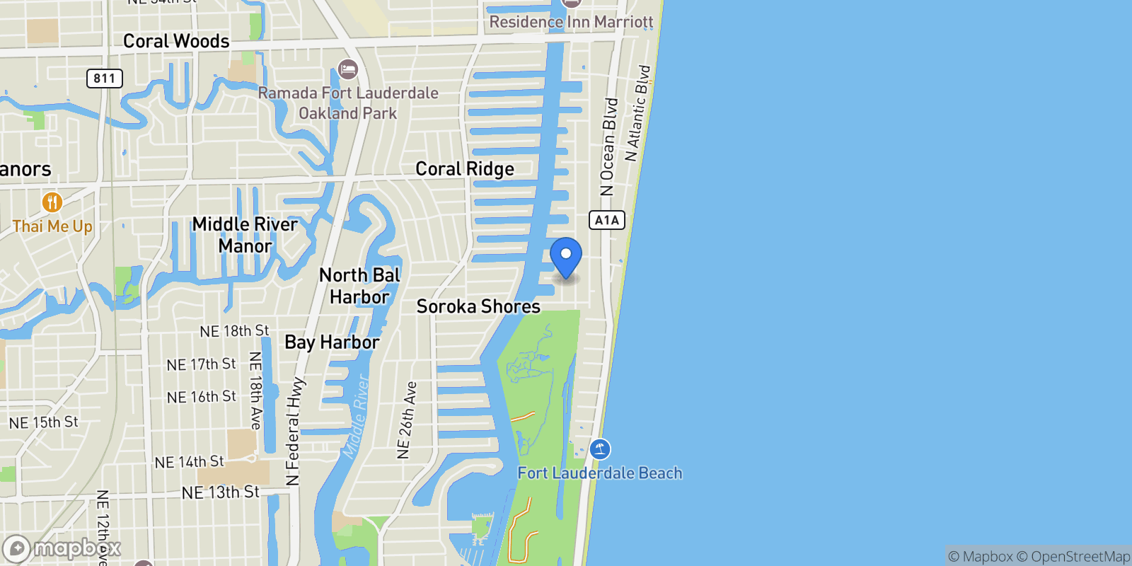 Map showing 2000 NE 31st Ave, Wilton Manors, Florida, United States.