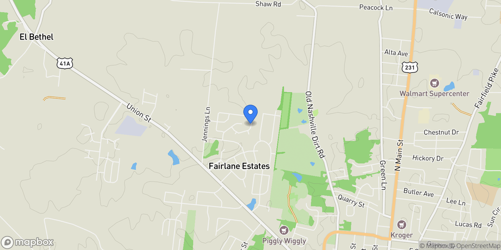 Map showing 607 Apple Blossom Trl, Shelbyville, TN 37160, Shelbyville, Tennessee, United States.