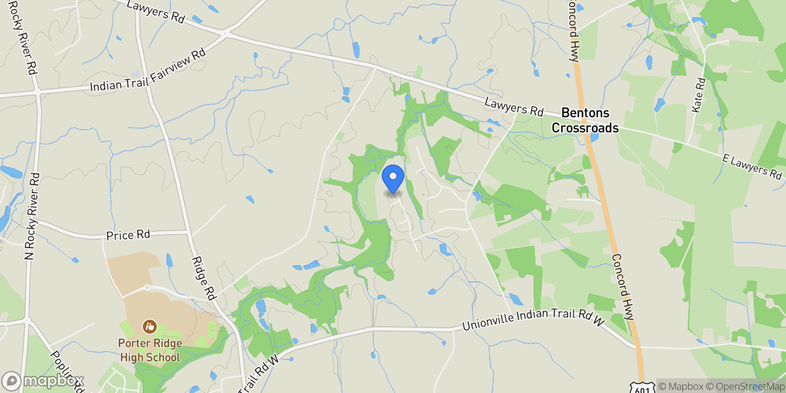 Map showing 600 Ivah Lee Way, Monroe, NC 28110, Fairview, North Carolina, United States.