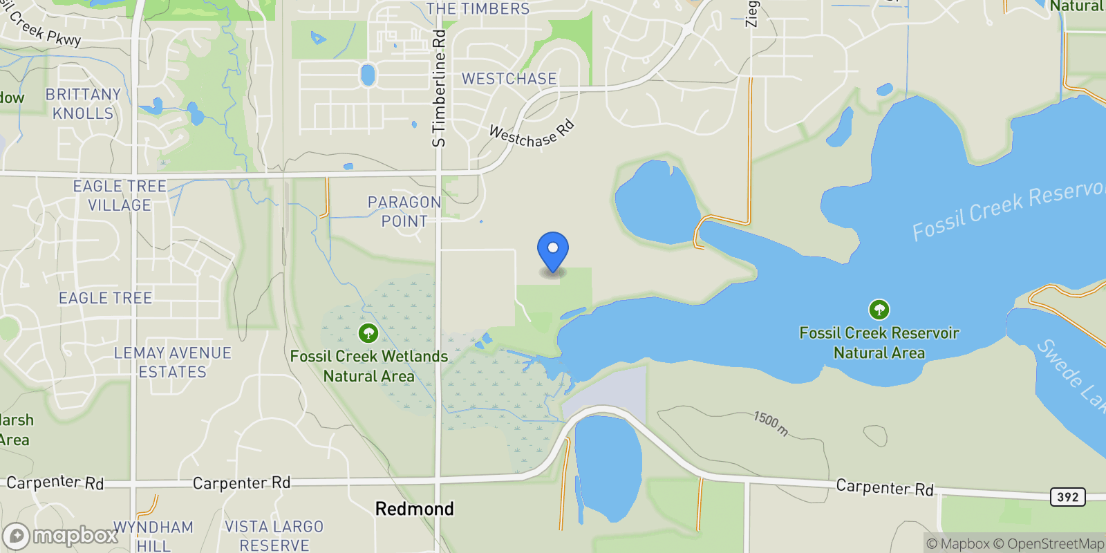 Map showing 6864 Silver Mist Ln , Fort Collins, CO 80528, Fort Collins, Colorado, United States.