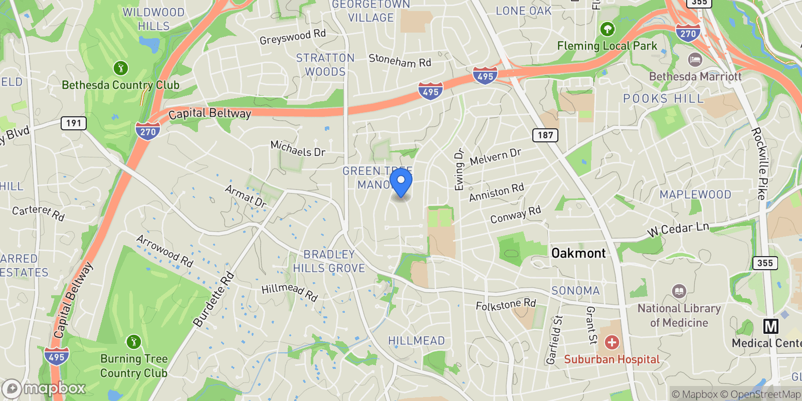 Map showing 9216 Shelton Street , Bethesda, MD 20817, Bethesda, Maryland, United States.