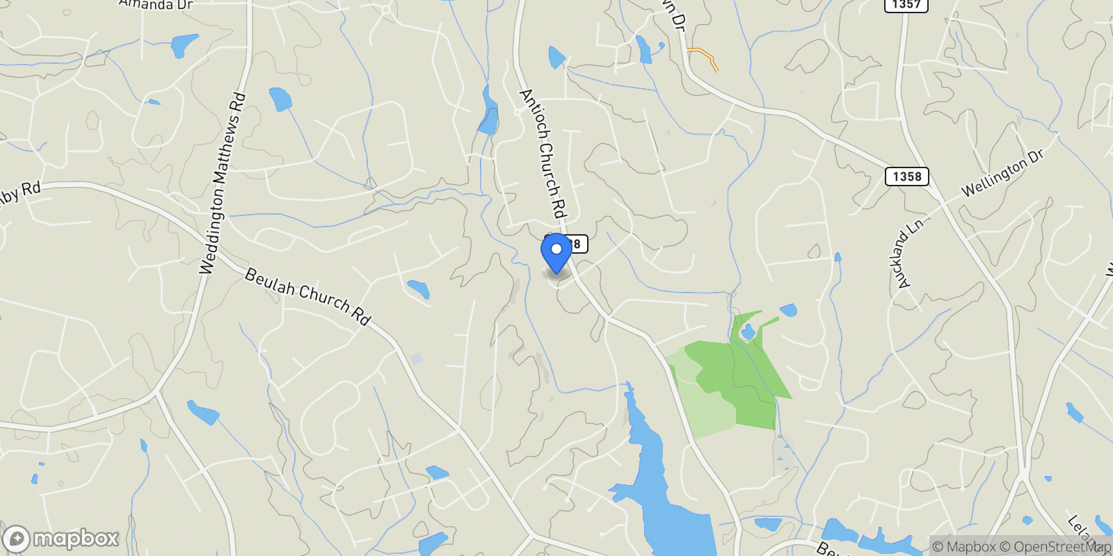 Map showing 1317 Longleaf Court, Matthews, NC 28104, Weddington, North Carolina, United States.
