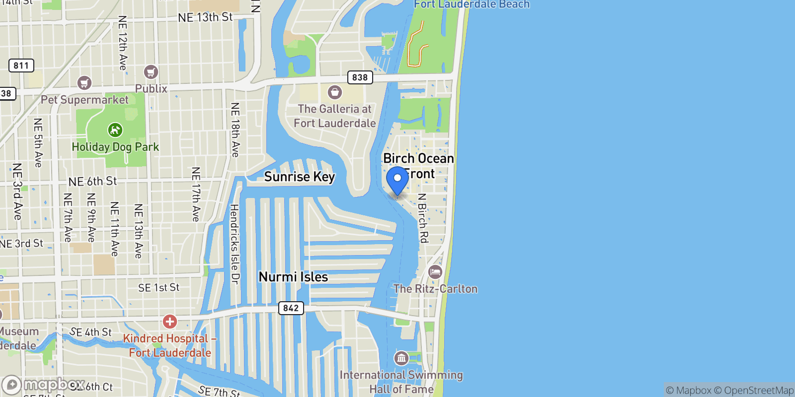 Map showing 435 Bayshore Dr 702, Fort Lauderdale, Florida, United States.