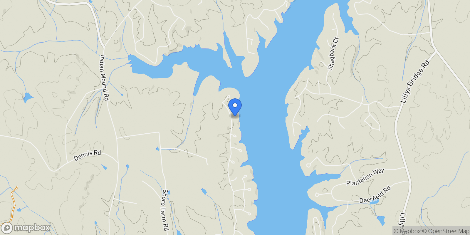 Map showing 8058 Edgewater Drive, Norwood, NC 28128, Norwood, North Carolina, United States.