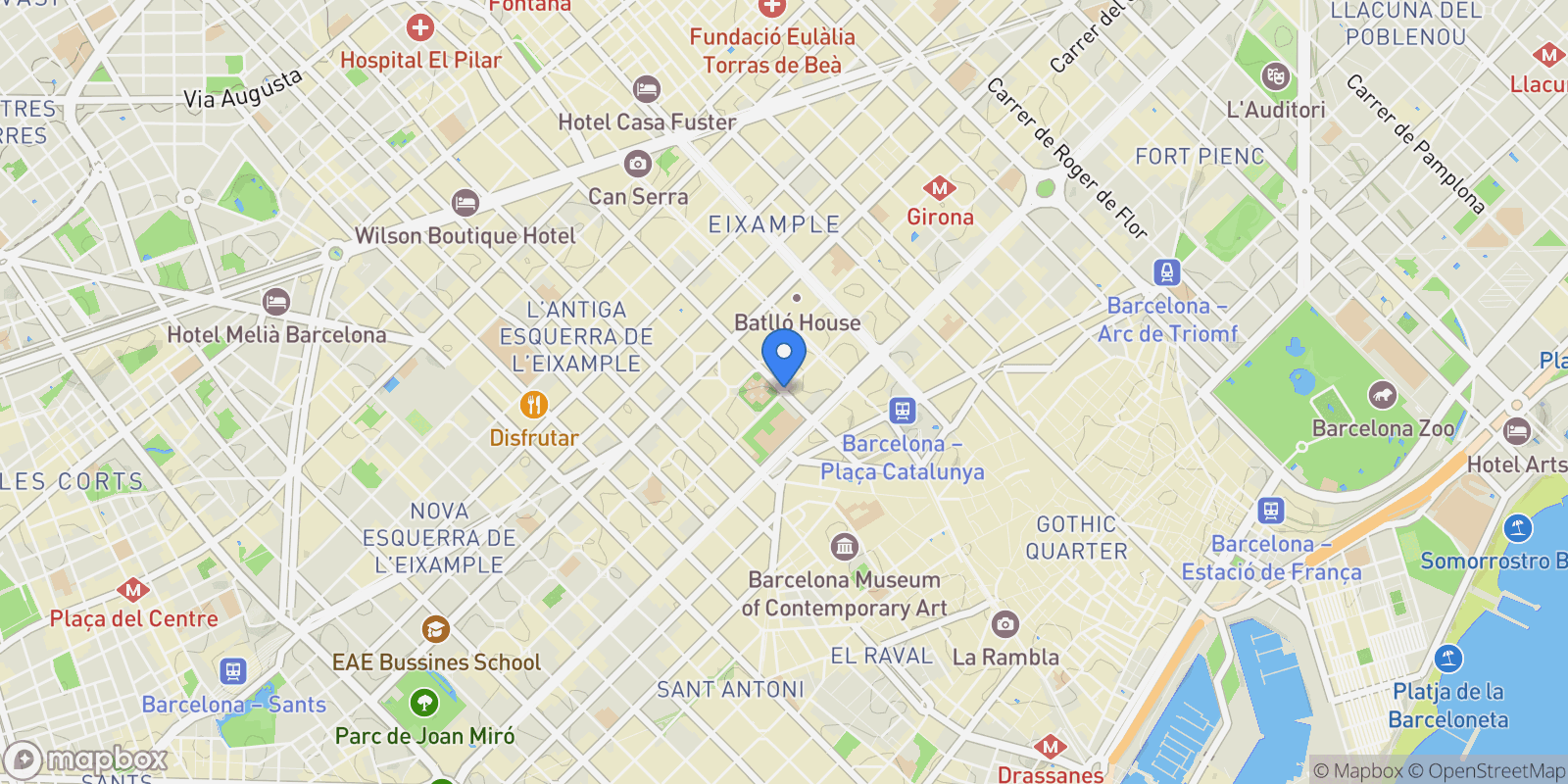 Map showing Carrer de la Diputació, Barcelona, Spain, Eixample, Barcelona, Spain.