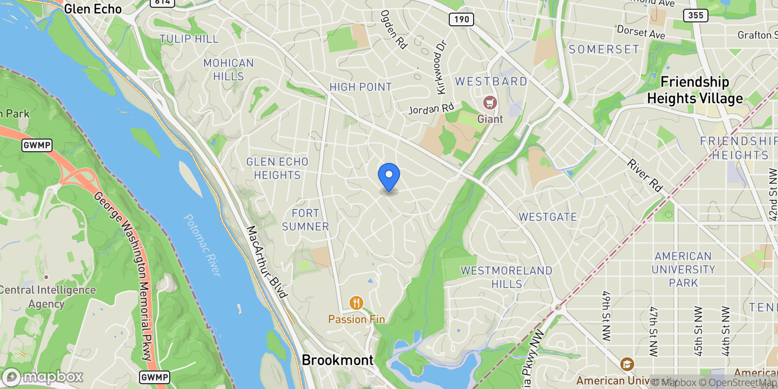 Map showing 5013 Nahant Street, Bethesda, MD 20816, Bethesda, Maryland, United States.