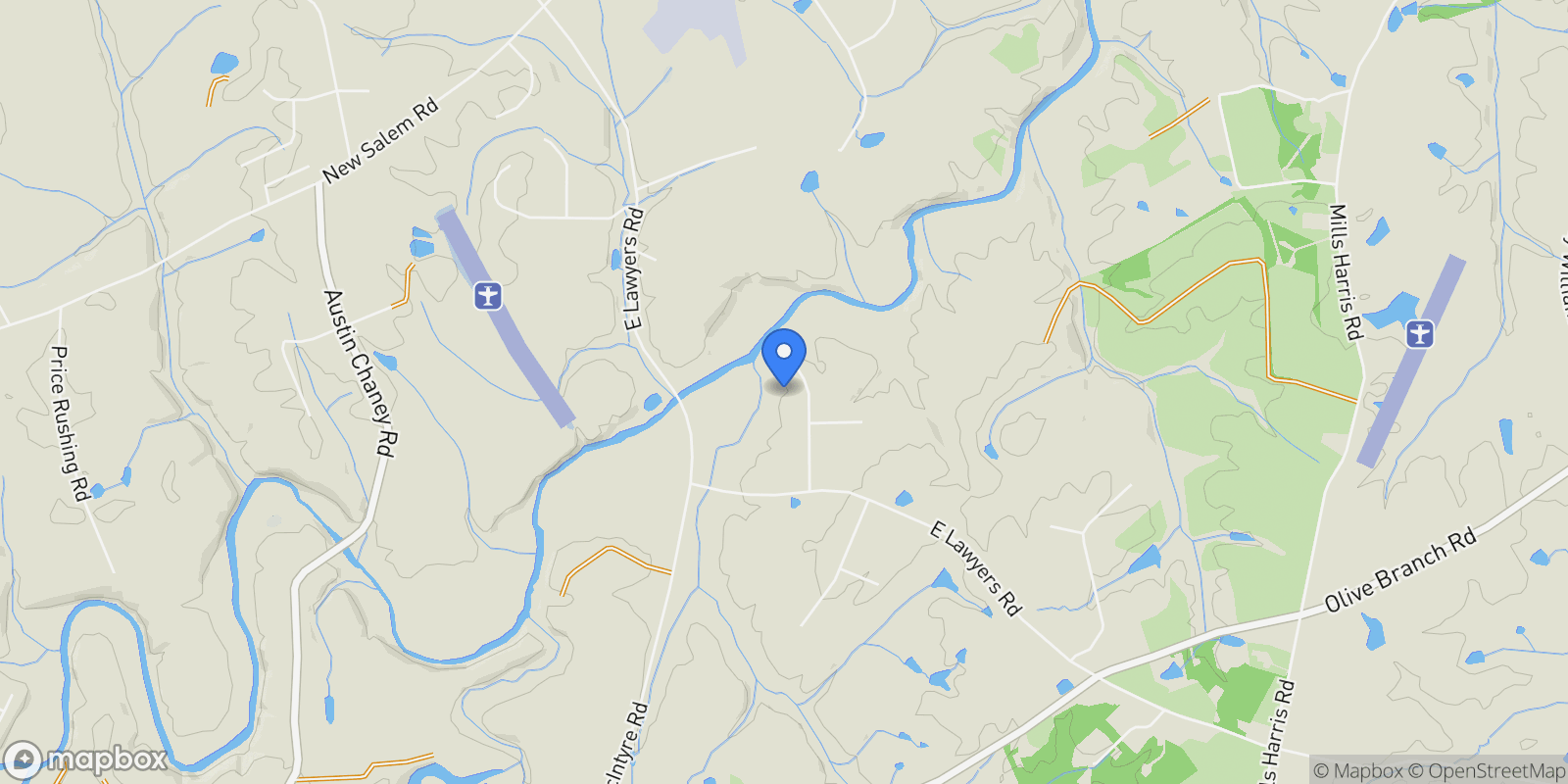 Map showing 3009 Brooks Mill Lane, Wingate, NC 28174, Wingate, North Carolina, United States.