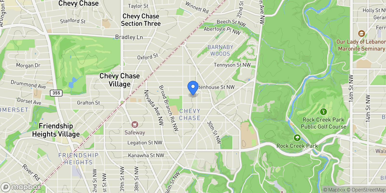 Map showing 3210 Quesada Street NW , Washington, DC 20015, Washington, District of Columbia, United States.