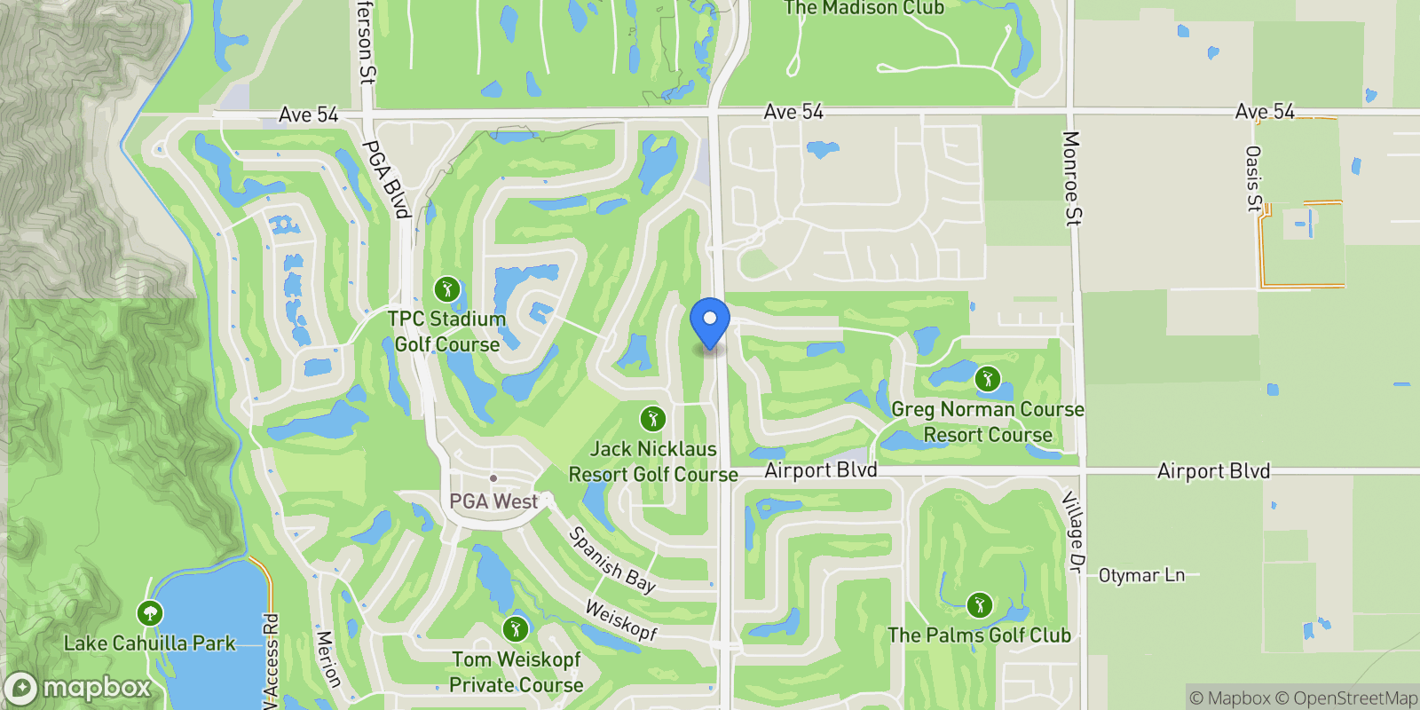 Map showing 55347 Winged Foot , La Quinta, CA 92253, La Quinta, California, United States.