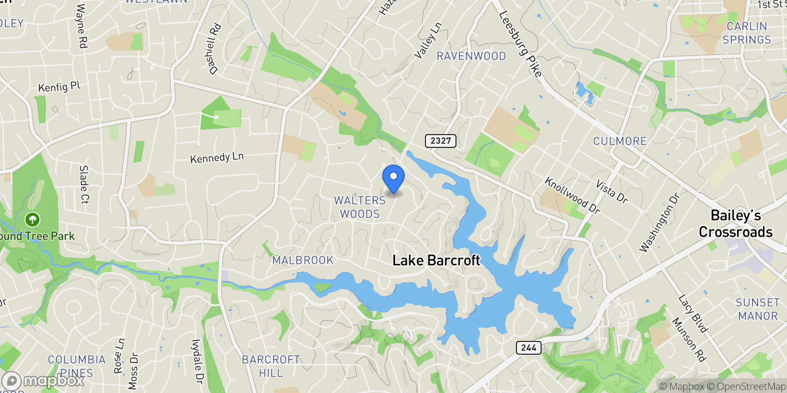 Map showing 3422 Barger Drive , Falls Church, VA 22044, Idylwood, Virginia, United States.