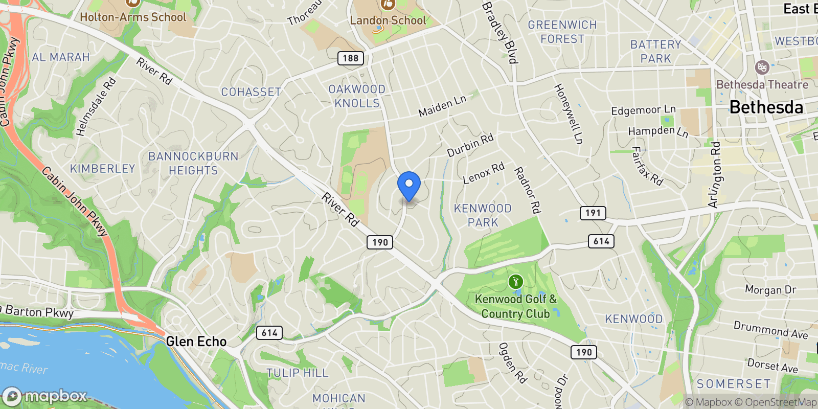 Map showing 6809 Whittier Boulevard, Bethesda, MD 20817, Bethesda, Maryland, United States.