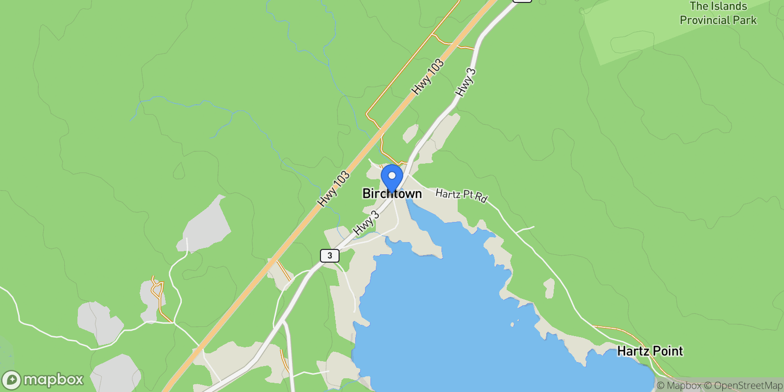 Map showing 8199 Granite Ridge Road, Birchtown, NS B0T 1W0, Shelburne, Nova Scotia, Canada.