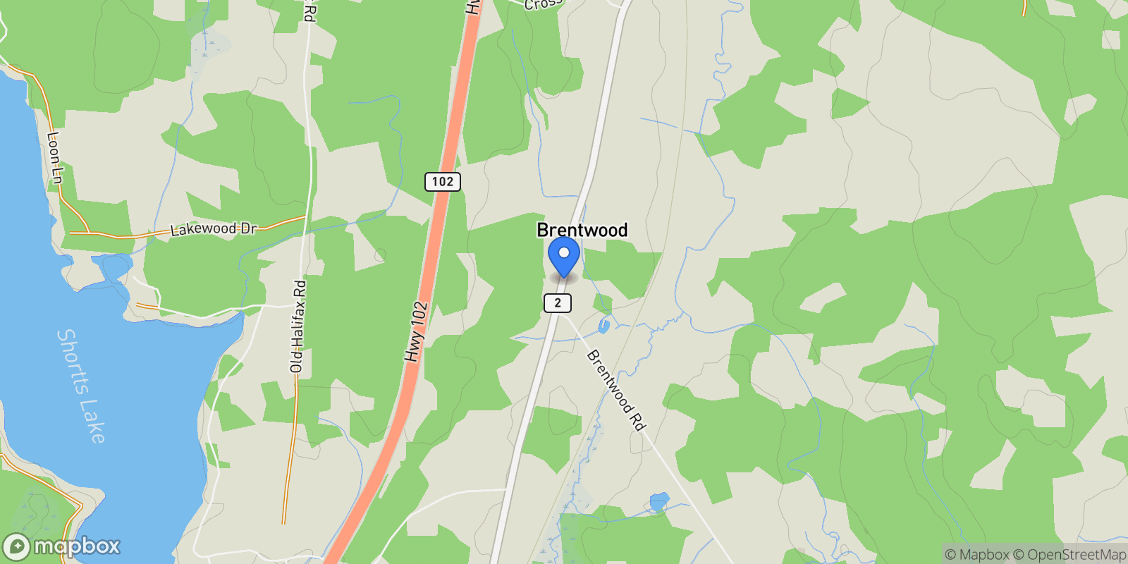 Map showing 1335 Highway 2, Brentwood, NS B0N 1C0, Brentwood, Nova Scotia, Canada.