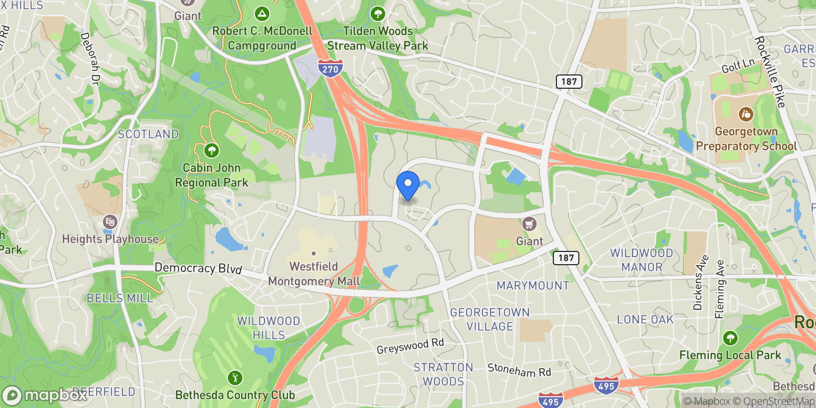 Map showing 10412 Breuer Street , Bethesda, MD 20817, Bethesda, Maryland, United States.
