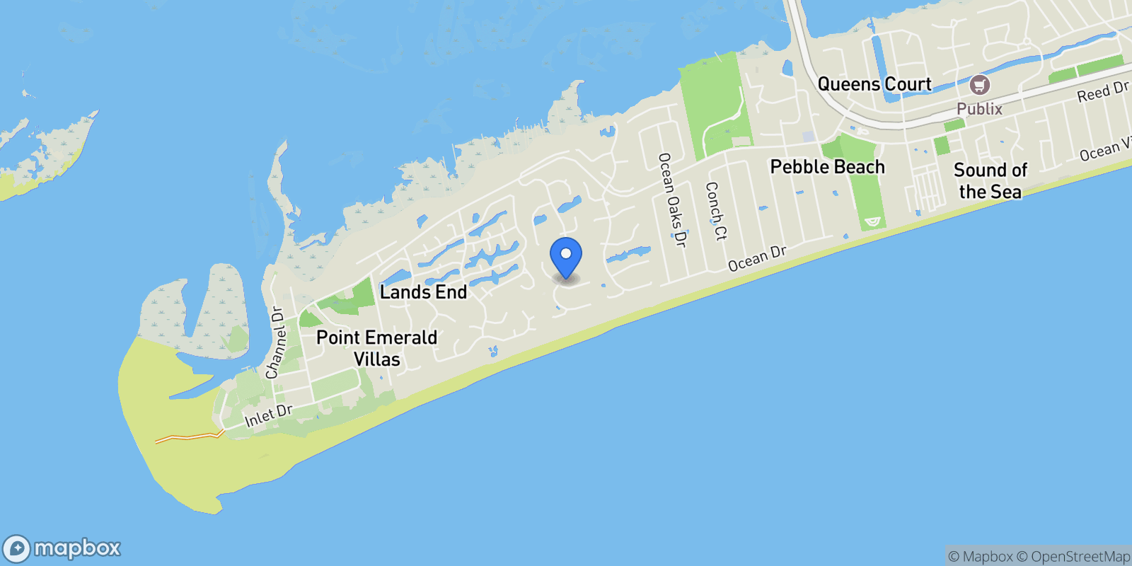 Map showing 200 Shipwreck Lane, Emerald Isle, NC 28594, Emerald Isle, North Carolina, United States.