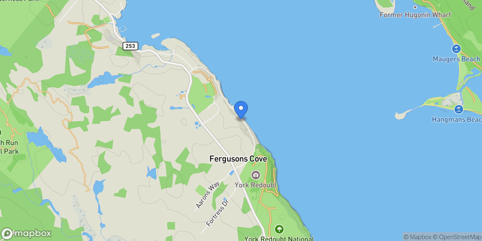 Map showing 185 Fergusons Cove Road, Halifax, NS B3V 1L7, Fergusons Cove, Nova Scotia, Canada.