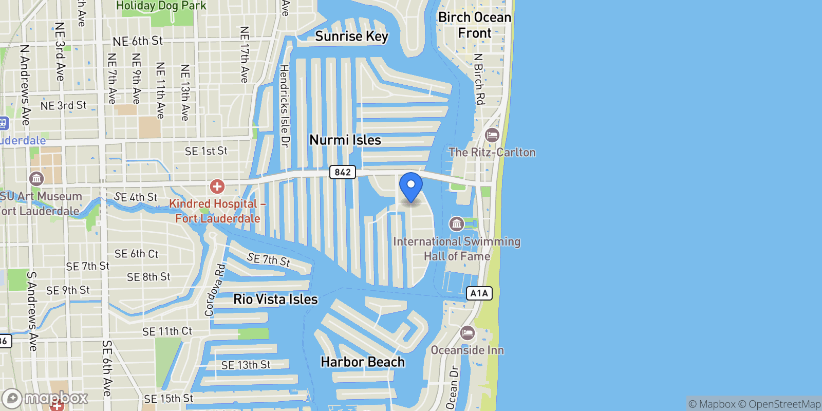 Map showing 401 SE 26th Ave, Fort Lauderdale, Florida, United States.