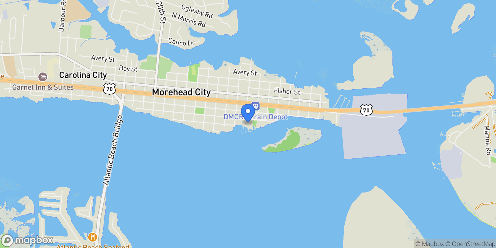 Map showing 1013 Shepard Street, Morehead City, NC 28557, Morehead City, North Carolina, United States.