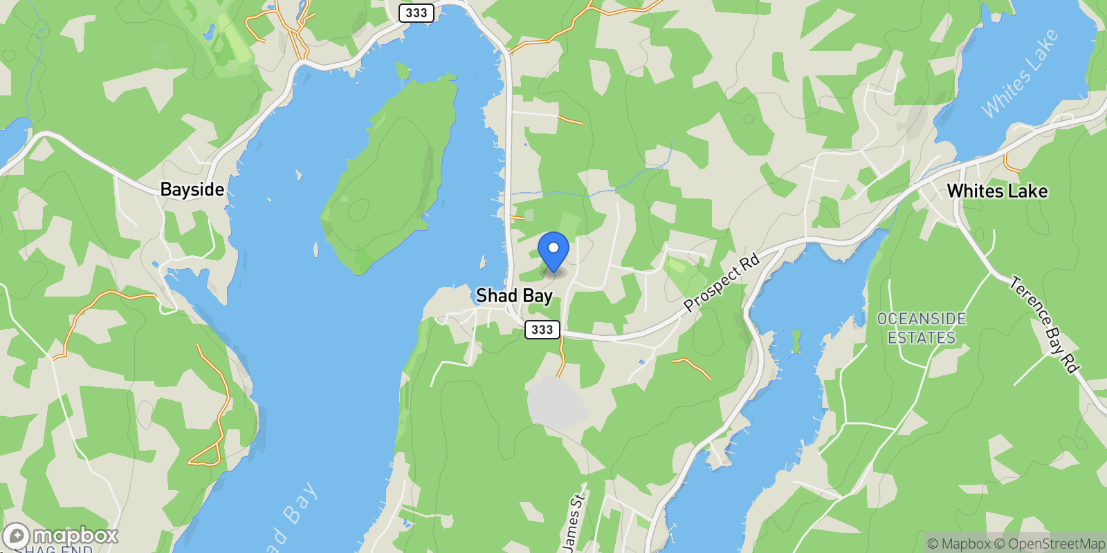 Map showing 18 Mahar Drive, Shad Bay, NS B3T 2B6, Shad Bay, Nova Scotia, Canada.