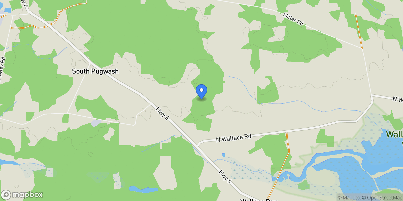 Map showing 81 Hansen Drive, West Pugwash, NS B0K 1L0, South Pugwash, Nova Scotia, Canada.