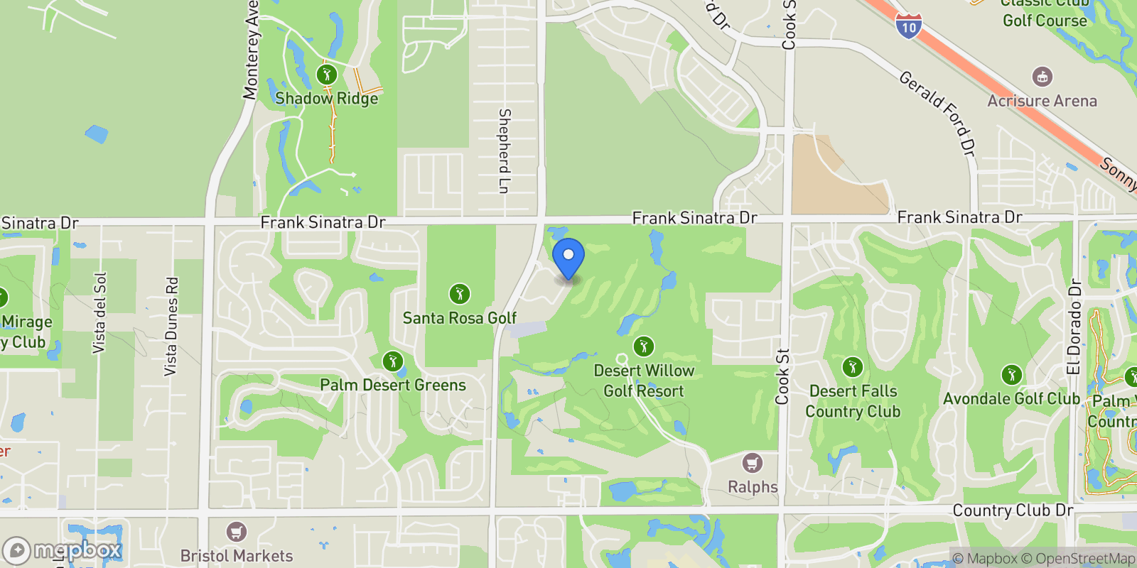 Map showing 603 Retreat Circle , Palm Desert, CA 92260, Palm Desert, California, United States.