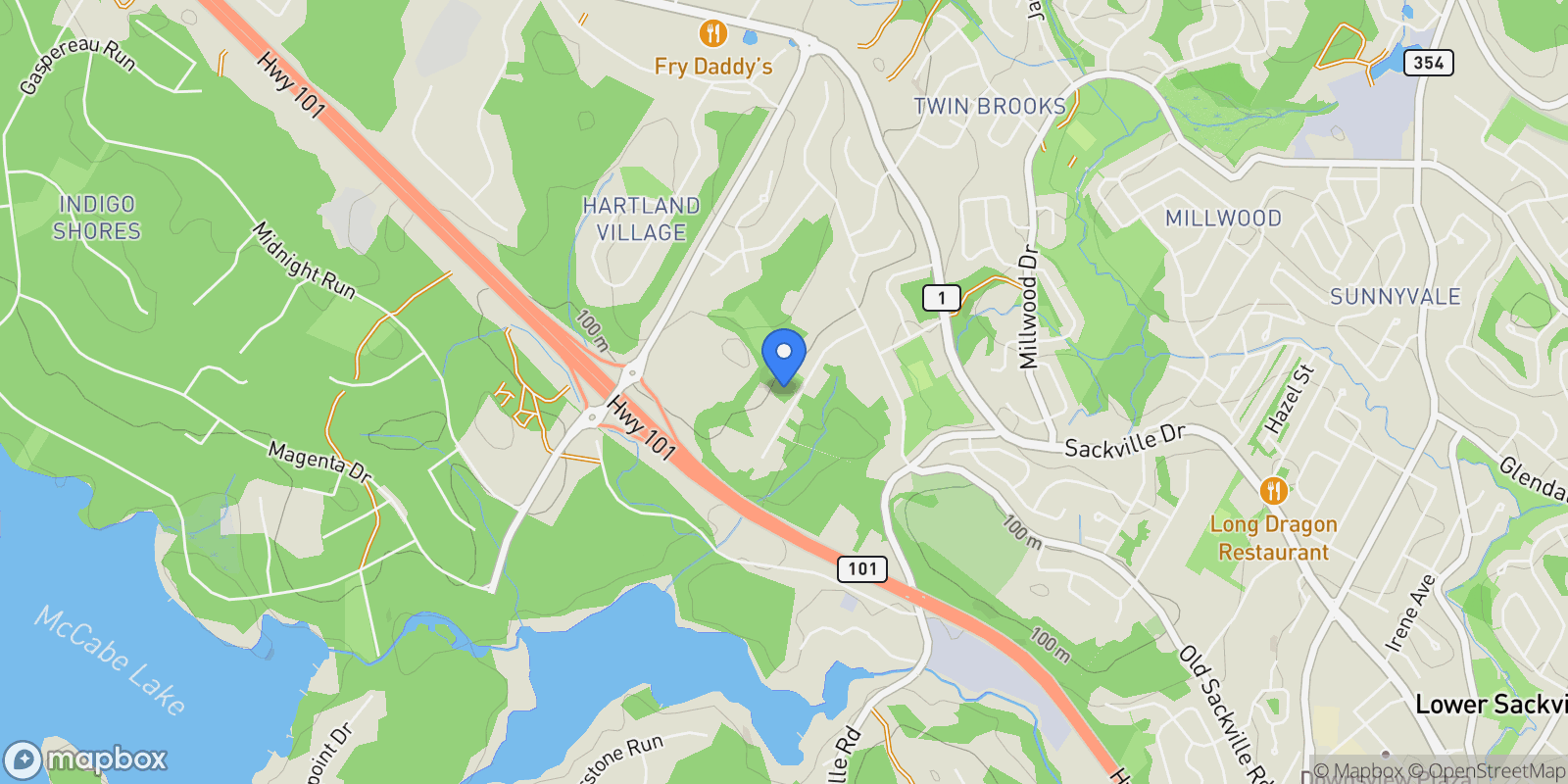 Map showing 115 Lindforest Court, Middle Sackville, NS B4E 3J2, Middle Sackville, Nova Scotia, Canada.