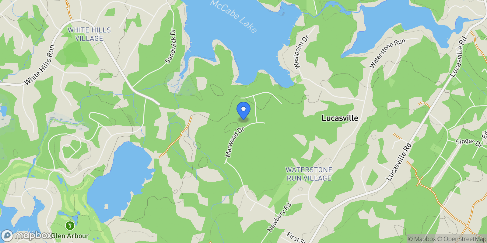 Map showing 177 Marwood Drive, Middle Sackville, NS B4B 2S6, Lucasville, Nova Scotia, Canada.