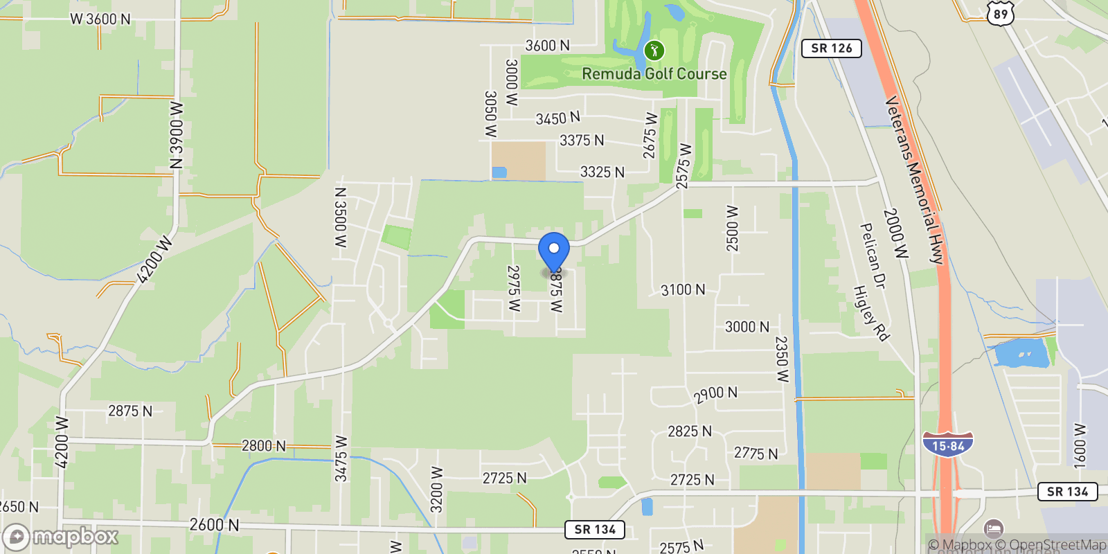 Map showing 3209 N 2875 W 34, Ogden, Utah, United States.