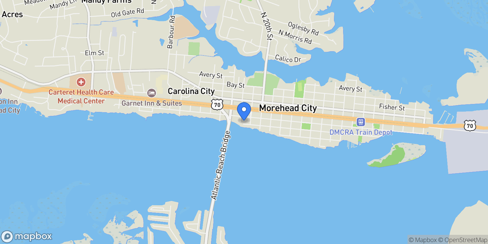 Map showing 2108 Shepard Street, Morehead City, NC 28557, Morehead City, North Carolina, United States.