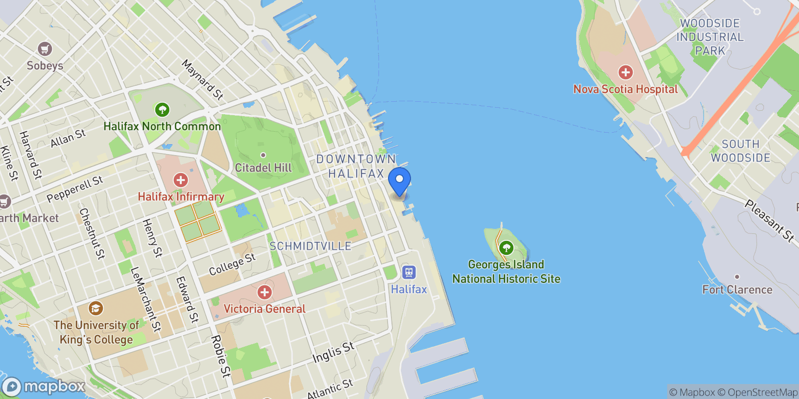 Map showing 1477 Lower Water Street #411, Halifax, NS B3J 3Z4, Halifax, Nova Scotia, Canada.