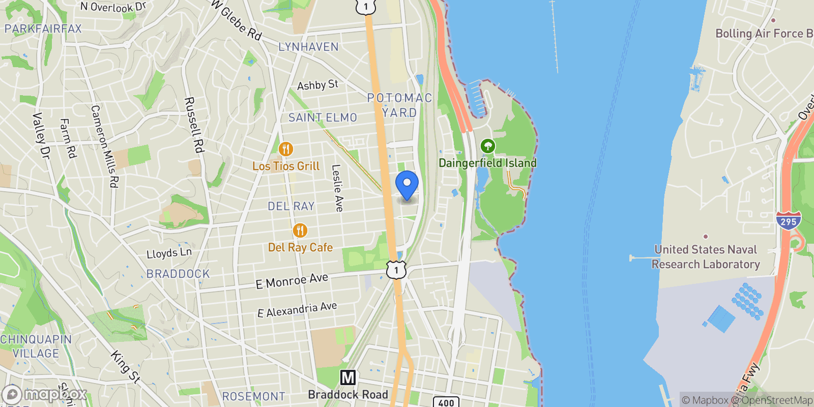 Map showing 710 Diamond Avenue , Alexandria, VA 22301, Alexandria, Virginia, United States.