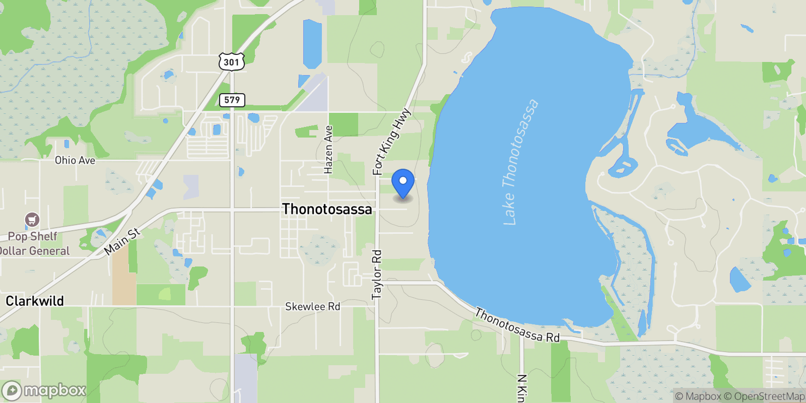 Map showing 11865 Fort King Highway, Thonotosassa, FL 33592, Thonotosassa, Florida, United States.