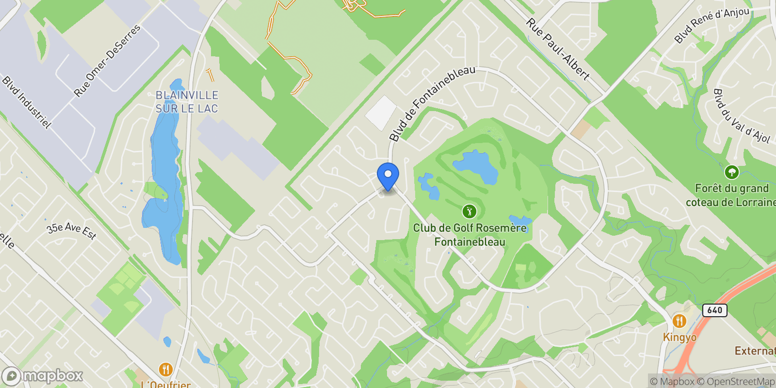 Map showing 4 Rue de Rochefort, Blainville, Quebec, Canada.