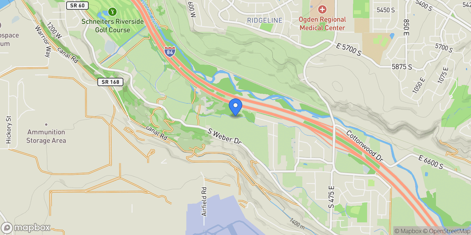 Map showing 6361 S RAY DR 107, Ogden, Utah, United States.